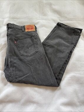 Levi's 505 Men's Charcoal Black Straight Jeans